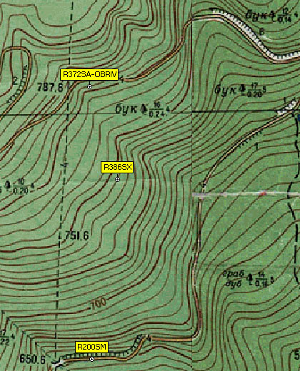 Фрагмент карты балки Цирубу, бассейн Авунды
