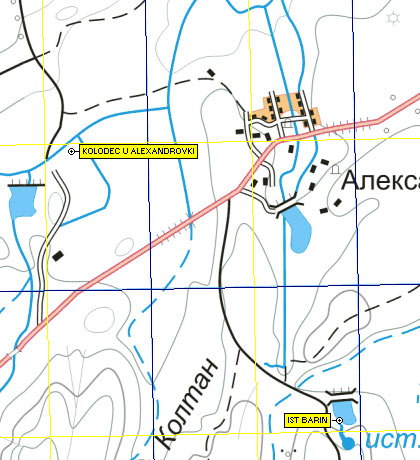 Карта окрестностей села Александровки