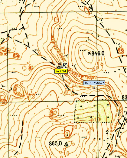 Фрагмент карты северо-западного района Караби