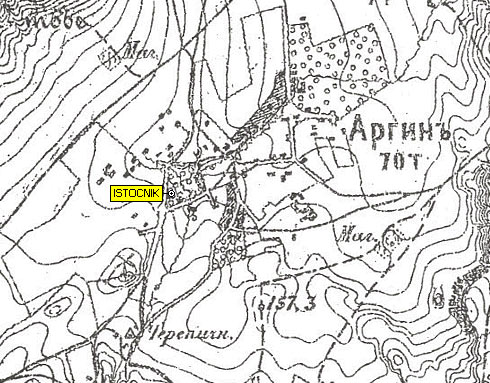 Фрагмент Карта-верстовки 1890-х годов