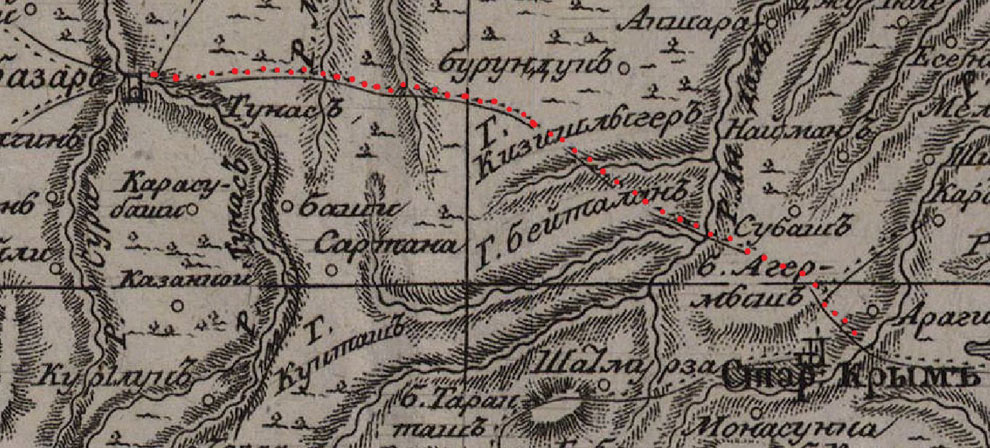 Карта адъюнкта Ф.Чёрного 1790г.