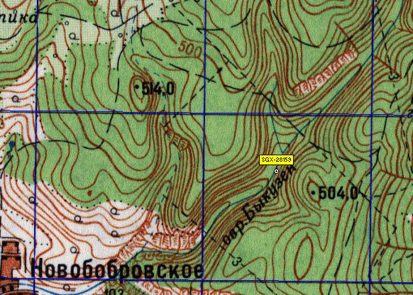 Фрагмен карты каньона реки Бага