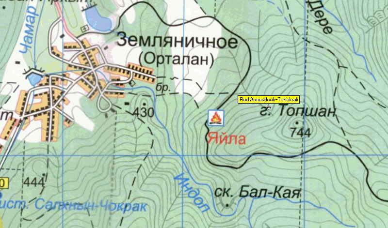 Карта района ЮВ Земляничного