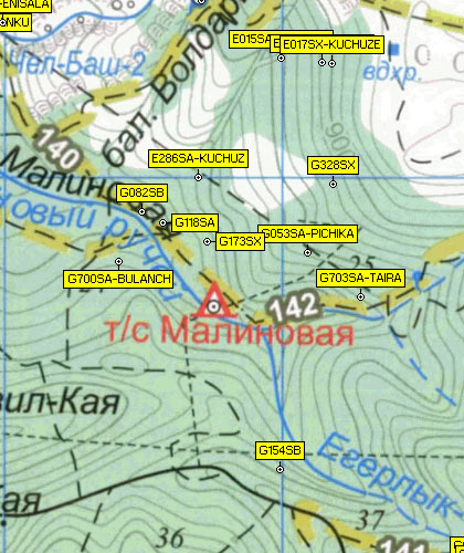Карта района Т/С Малиновая