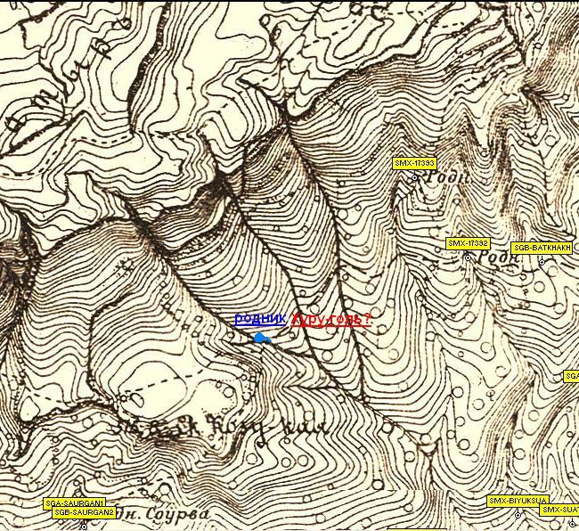 Карта южного склона Чатырдага